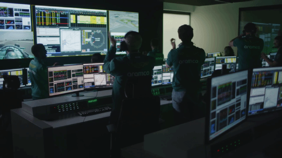 Le centre de contrôle d'Aston Martin F1.