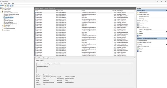 L'Observateur d'événements est une excellente source d'informations pour vérifier les erreurs de réplication Active Directory.
