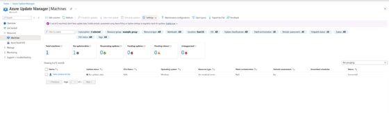 Après avoir ajouté le serveur à Azure Arc, il devrait apparaître dans la liste de la page Machines.