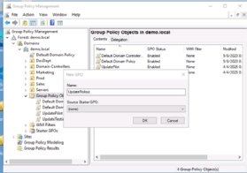 Figure 1. Créer des objets de stratégie de groupe pour gérer les options de déploiement, telles que les stratégies de test, de pilotage et de déploiement.
